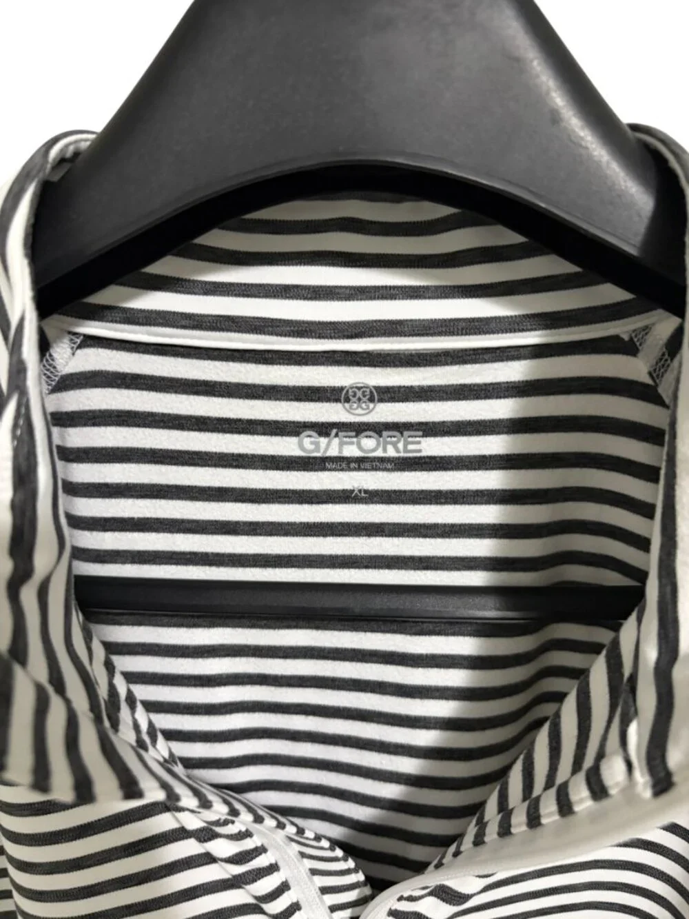 G/FORE 1/4 Zip Pullover Golf Sweater Mens Size XL Striped 1915 Logo - Picture 6 of 7